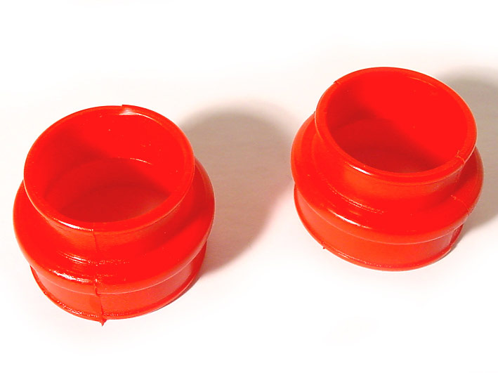 set di 2 soffietti in uretano rosso per collettore di aspirazione 1300-1600 D/A