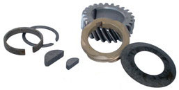 kit distribuzione (pignone + corona + chiavette varie)