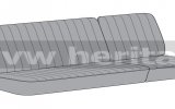 Tappezzeria sedili anteriori 1/3-2/3 per T2 68-73 Smooth Combo Vertical