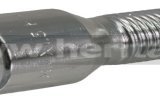 Bullone ruota app. conico 14X1,5 lung. 24mm nikelato testa tonda inserto stella