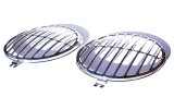 set di 2 griglie faro >07/67 stile Porsche 356 inox ricoperto triplo cromo