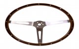 Volante a tre razze con fresatura lunga effetto legno replica Nardi 38cm SSP attacco 3 fori