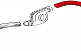 guaina riscaldamento dx per mot. Tipo 4 (una parte rotonda l'altra ovale)