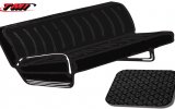 Tappezzeria panca posteriore per T2 68-73 basketweave nero #01TMI