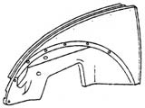supporto completo parafango anteriore sinistro 1300 8/67-