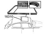 guarnizione posteriore per tetto apribile 64-77 (incluso 1302)