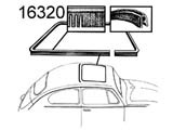 guarnizione anteriore per tetto apribile 64-77 (incluso 1302)