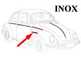 set di 7 profili in inox (per cofano anteriore senza scudetto) 8/62-7/66