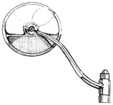 specchietto rotondo destro cromato WCM 8/50-7/67