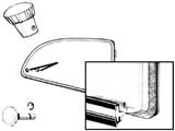 set di 2 guarnizioni interne per vetri pop-out laterali 62-74