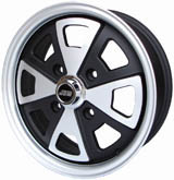 cerchione PORSCHE 914 nero opaco e argento 5,5x15