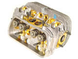 testata 1600 doppia aspirazione completa a candela corta 35,5x32 con steli valvola aspirazione e scarico da 8mm