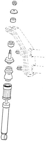 kit di montaggio completo per ammortizzatore anteriore 8/65-