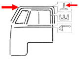 set di 2 guarnizioni portiera parte superiore T2 50-54