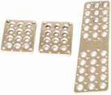 set di 3 copripedale in alluminio