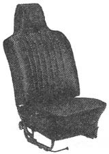kit tappezzeria sedili TMI nero #1 70-72 con poggiatesta incorporato