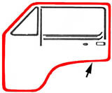 guarnizione della portiera anteriore sx o dx t3 t25 tutti